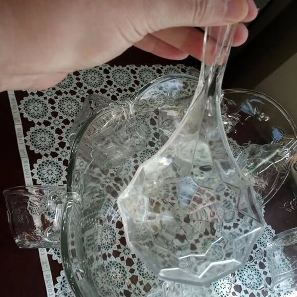 Anchor Hocking 1997 Savannah 18 Piece Punch Bowl Set - Never Used - In Box - Picture 9 of 10